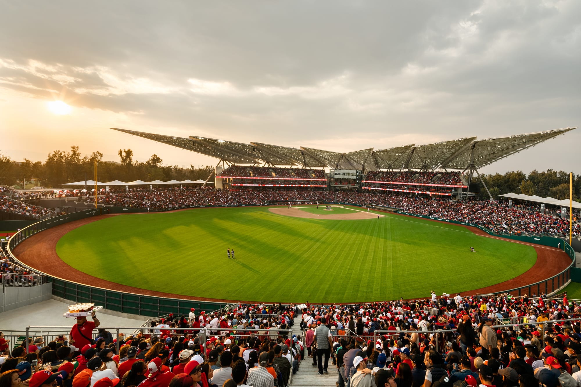 Estadio Alfredo Harp Helú, sede de los Diablos Rojos de México. (Foto: Rafael Gamo)