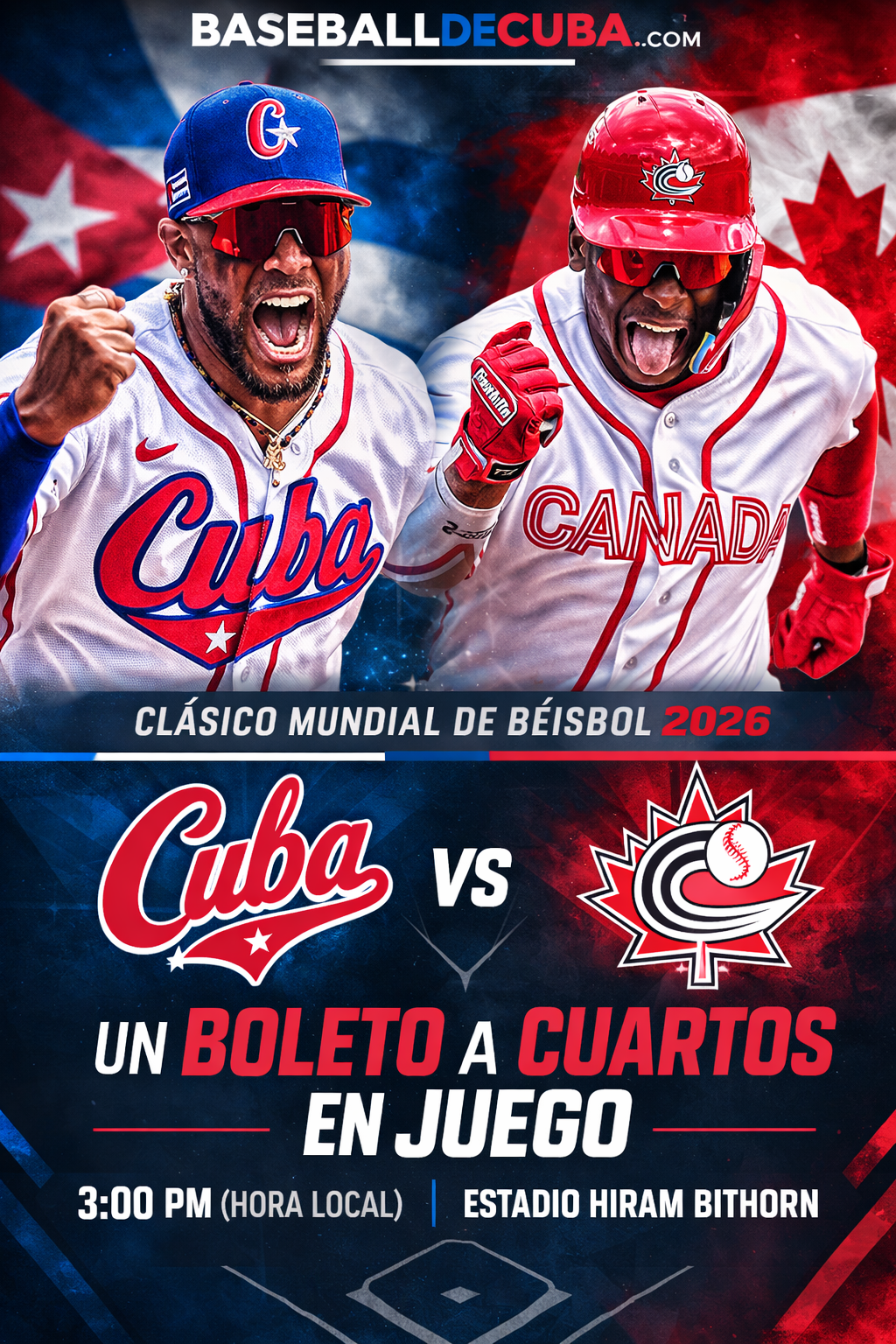 Clásico Mundial 2026 | Todo o nada en San Juan: Cuba y Canadá definen el segundo clasificado del Grupo A