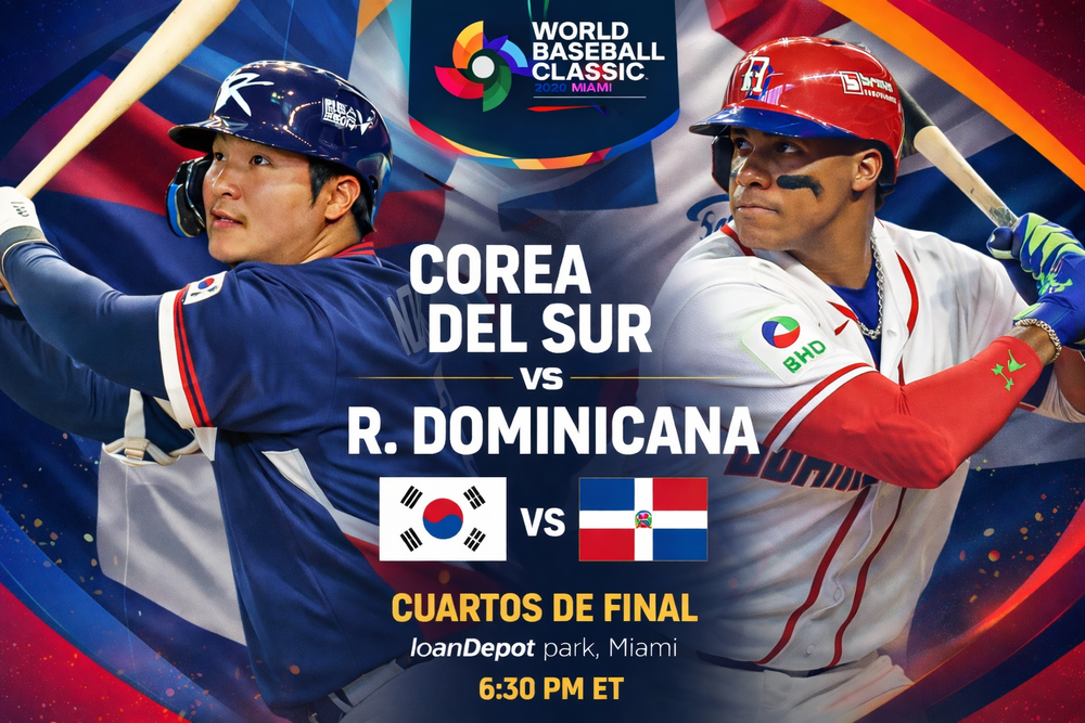 Clásico Mundial 2026 | República Dominicana y Corea del Sur chocan por el primer boleto a semifinales