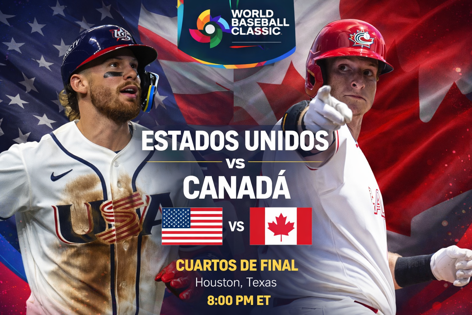 Clásico Mundial 2026 | Estados Unidos enfrenta a una peligrosa Canadá en cuartos de final