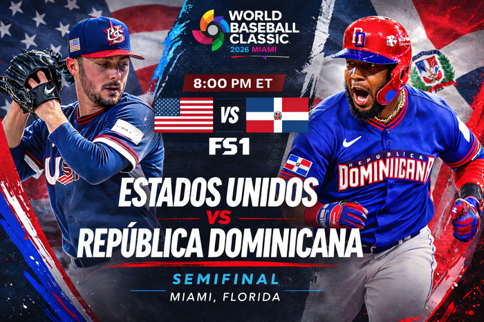Clásico Mundial 2026 | Estados Unidos y República Dominicana chocan por el pase a la final en una semifinal de poder absoluto